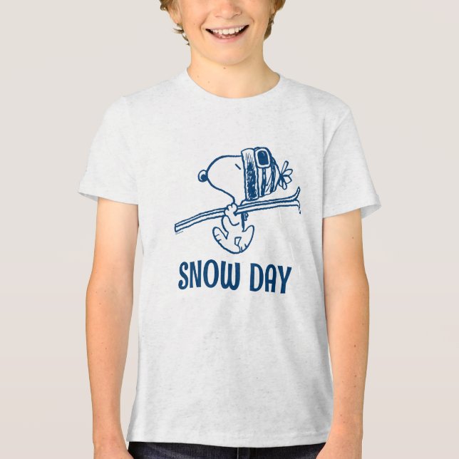 Erdnüsse | Skitour Snoopy Tri-Blend Shirt (Vorderseite)