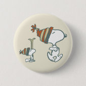 Erdnüsse | Skitour Snoopy & Woodstock Button (Vorderseite)