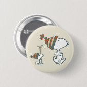 Erdnüsse | Skitour Snoopy & Woodstock Button (Vorne & Hinten)
