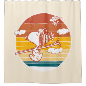 Erdnüsse | Skitour Snoopy & Woodstock Duschvorhang (Vorderseite)