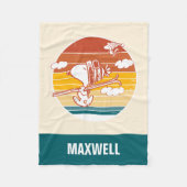 Erdnüsse | Skitour Snoopy & Woodstock Fleecedecke (Vorderseite)