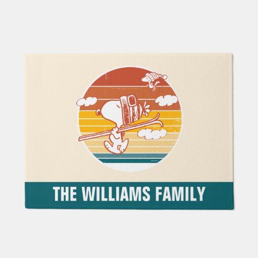 Erdnüsse | Skitour Snoopy & Woodstock Fußmatte (Vorderseite)