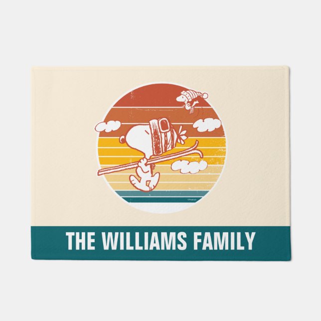 Erdnüsse | Skitour Snoopy & Woodstock Fußmatte (Vorderseite)