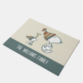 Erdnüsse | Skitour Snoopy & Woodstock Fußmatte (Schrägansicht)