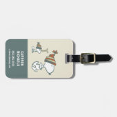 Erdnüsse | Skitour Snoopy & Woodstock Gepäckanhänger (Vorderseite horizontal)