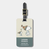 Erdnüsse | Skitour Snoopy & Woodstock Gepäckanhänger (Vorderseite vertikal)