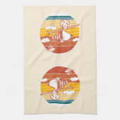 Erdnüsse | Skitour Snoopy & Woodstock Geschirrtuch (Vertikal)