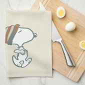 Erdnüsse | Skitour Snoopy & Woodstock Geschirrtuch (Viertel Falte)