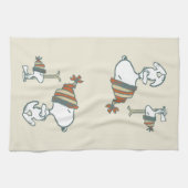 Erdnüsse | Skitour Snoopy & Woodstock Geschirrtuch (Horizontal)