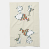 Erdnüsse | Skitour Snoopy & Woodstock Geschirrtuch (Vertikal)