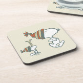 Erdnüsse | Skitour Snoopy & Woodstock Getränkeuntersetzer (Linke Seite)