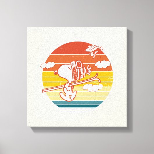 Erdnüsse | Skitour Snoopy & Woodstock Leinwanddruck (Vorderseite)