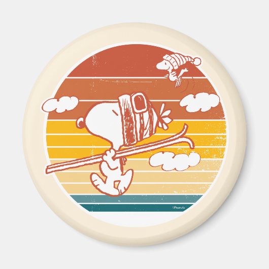 Erdnüsse | Skitour Snoopy & Woodstock Magnet (Vorne)