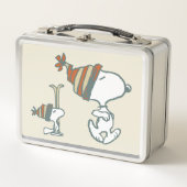 Erdnüsse | Skitour Snoopy & Woodstock Metall Brotdose (Vorderseite)