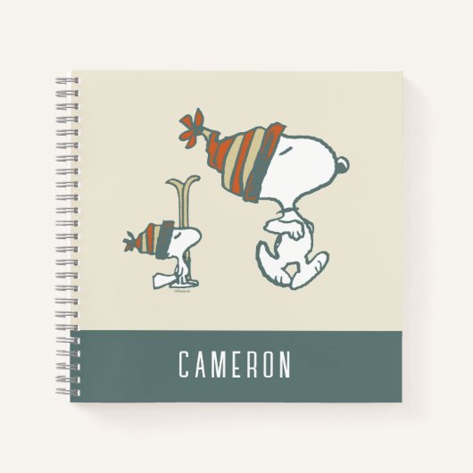 Erdnüsse | Skitour Snoopy & Woodstock Notizblock (Vorderseite)