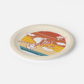 Erdnüsse | Skitour Snoopy & Woodstock Pappteller (Schrägansicht)