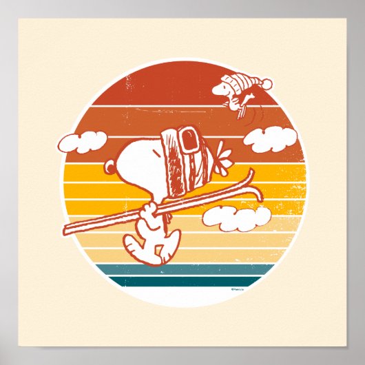 Erdnüsse | Skitour Snoopy & Woodstock Poster (Vorne)