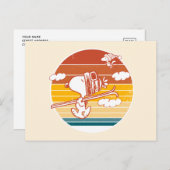 Erdnüsse | Skitour Snoopy & Woodstock Postkarte (Vorne/Hinten)