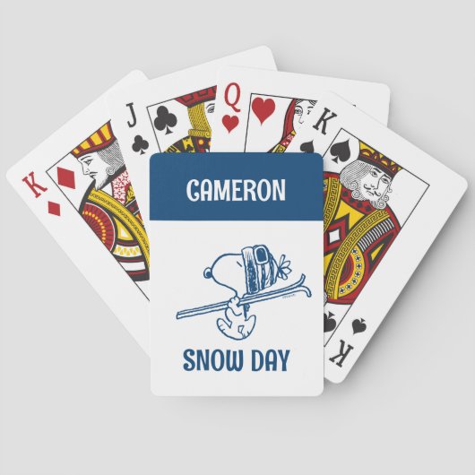 Erdnüsse | Skitouren Snoopy Spielkarten (Rückseite)