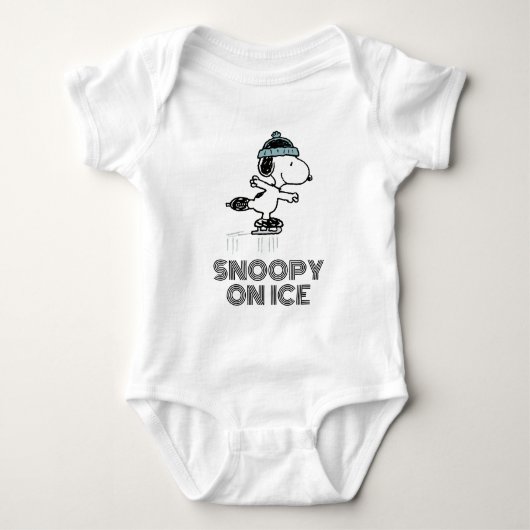 Erdnüsse | Snoopie bei Eis Baby Strampler (Vorderseite)