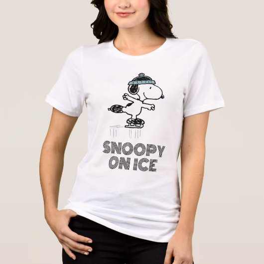 Erdnüsse | Snoopie bei Eis Tri-Blend Shirt (Vorderseite)