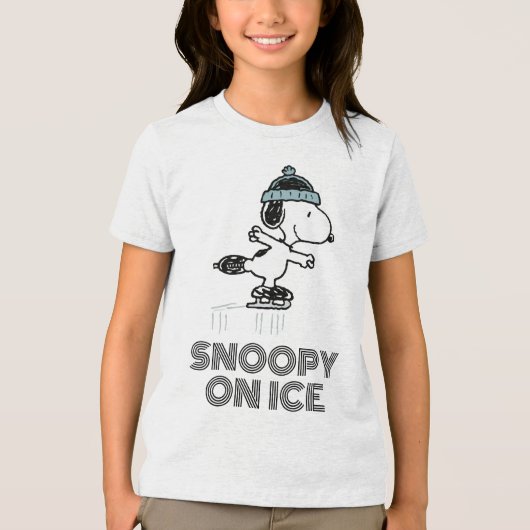 Erdnüsse | Snoopie bei Eis Tri-Blend Shirt (Vorderseite)