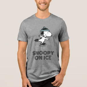 Erdnüsse   Snoopie bei Eis Tri-Blend Shirt