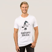 Erdnüsse | Snoopie bei Eis Tri-Blend Shirt (Vorderseite voll)