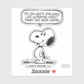 Erdnüsse | Snoopie, die man nicht das ganze Leben  Aufkleber (Blatt)