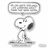 Erdnüsse | Snoopie, die man nicht das ganze Leben Aufkleber (Vorderseite)