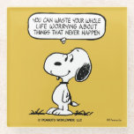 Erdnüsse | Snoopie, die man nicht das ganze Leben  Glasuntersetzer<br><div class="desc">Snoopy,  der geliebte Beagle aus dem Peanuts Comic Strip,  bietet eine weise Perspektive,  sich durch seine humorvolle Antik und philosophische Muskeln zu sorgen. Dieses Design hat einen seiner Ratschläge.</div>