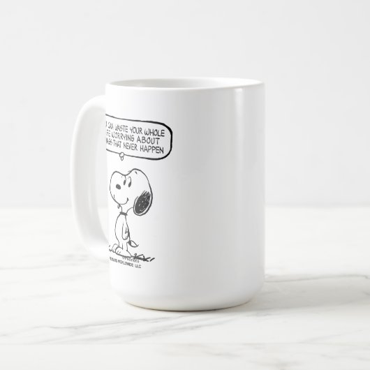 Erdnüsse | Snoopie, die man nicht das ganze Leben Kaffeetasse (Vorderseite Links)