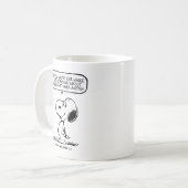 Erdnüsse | Snoopie, die man nicht das ganze Leben Kaffeetasse (Vorderseite Links)