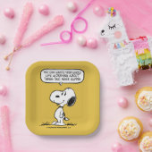 Erdnüsse | Snoopie, die man nicht das ganze Leben  Pappteller (Party)