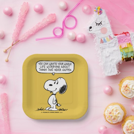 Erdnüsse | Snoopie, die man nicht das ganze Leben Pappteller (Party)