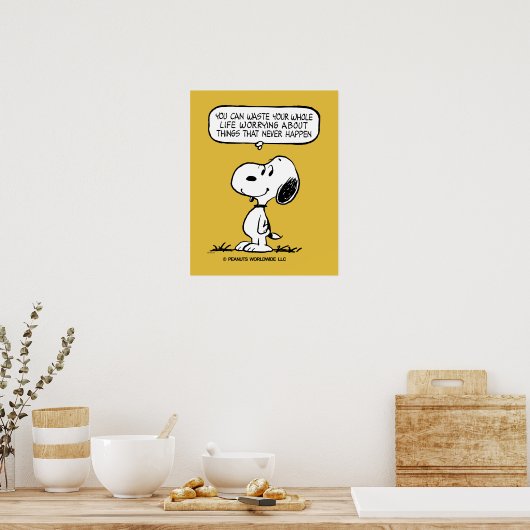 Erdnüsse | Snoopie, die man nicht das ganze Leben Poster (Küche)