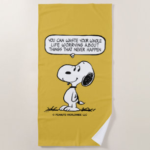Erdnüsse   Snoopie, die man nicht das ganze Leben  Strandtuch