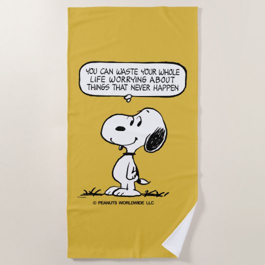 Erdnüsse | Snoopie, die man nicht das ganze Leben Strandtuch (Vorderseite)