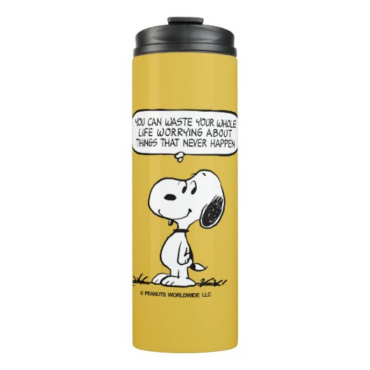 Erdnüsse | Snoopie, die man nicht das ganze Leben  Thermosbecher (Vorderseite)