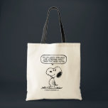Erdnüsse | Snoopie, die man nicht das ganze Leben  Tragetasche<br><div class="desc">Snoopy,  der geliebte Beagle aus dem Peanuts Comic Strip,  bietet eine weise Perspektive,  sich durch seine humorvolle Antik und philosophische Muskeln zu sorgen. Dieses Design hat einen seiner Ratschläge.</div>