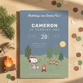 Erdnüsse - Snoopie | Geburtstags sind mehr Spaß Einladung