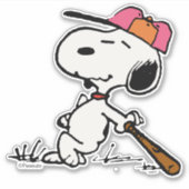 Erdnüsse | Snoopie im Bat Aufkleber (Vorderseite)