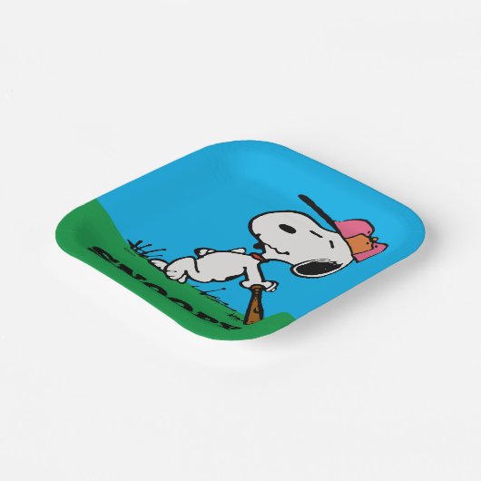 Erdnüsse | Snoopie im Bat Pappteller (Gewinkelt)