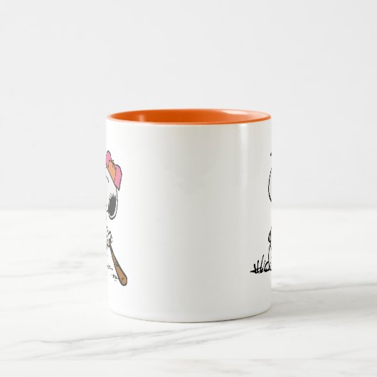 Erdnüsse | Snoopie im Bat Zweifarbige Tasse (Mittel)