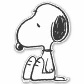 Erdnüsse | Snoopie nach unten Aufkleber (Vorderseite)
