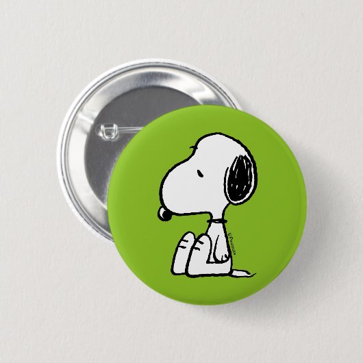 Erdnüsse | Snoopie nach unten Button (Vorne & Hinten)