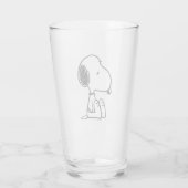 Erdnüsse | Snoopie nach unten Glas (Rückseite)