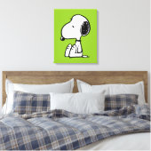 Erdnüsse | Snoopie nach unten Leinwanddruck (Insitu (Schlafzimmer))