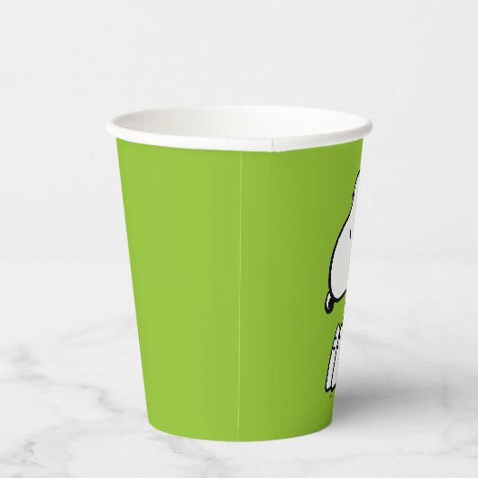 Erdnüsse | Snoopie nach unten Pappbecher (Rechts)