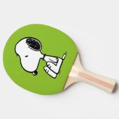 Erdnüsse | Snoopie nach unten Tischtennis Schläger (Seitenansicht)